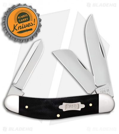 Case Knives Sowbelly Pocket Knife 3.875" Double Black Laminate (TB10339 SS)