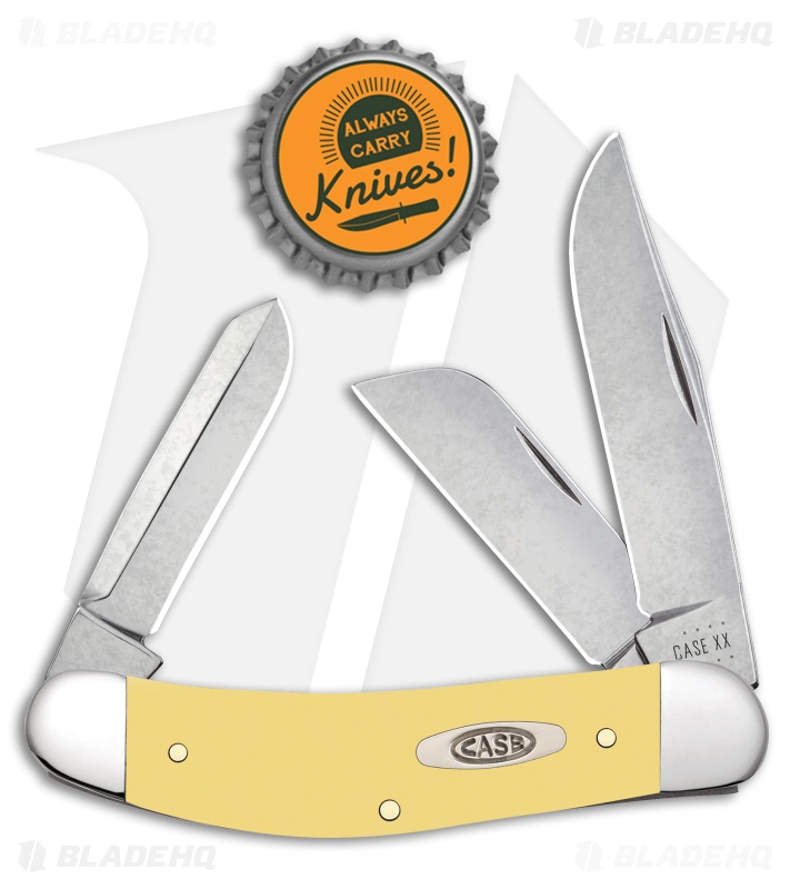 Case Knives Sowbelly Pocket Knife Yellow Synthetic (TB3339 CV)