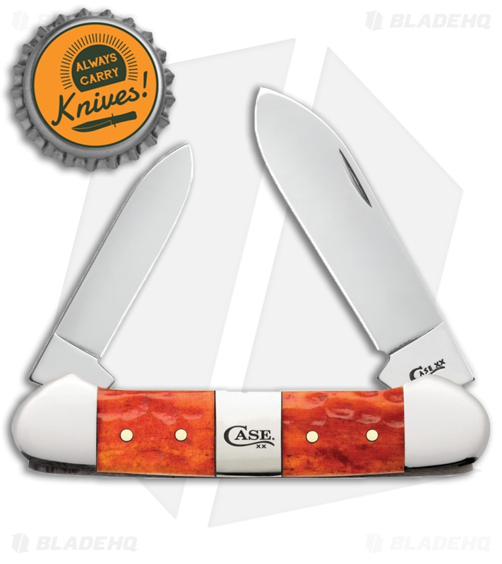 【希少6剣/ケース付】JOSSプレイキュー E02902 貝インレイ19.3oz Case Knives Tequila Sunrise Bone Standard Jig Canoe (62131 SS