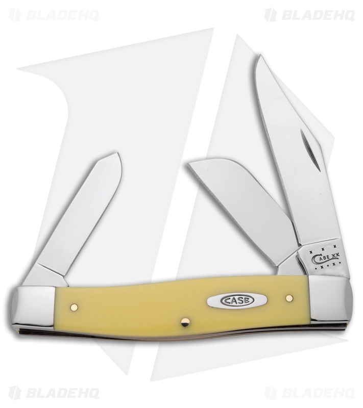 Case Knives Large Stockman Knife 4.25" Yellow Delrin (3375 CS) 00203