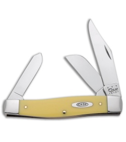 Case Large Stockman Knife 4.25" Yellow Delrin (3375 CV) 203