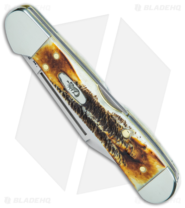 Case Knives Mini CopperLock Knife 3.6" Amber 6.5 BoneStag (6.51749L SS) 65327
