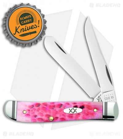 Case Mini Trapper Knife 3.5" Raspberry Bone Standard Jig (6207 SS) 27721
