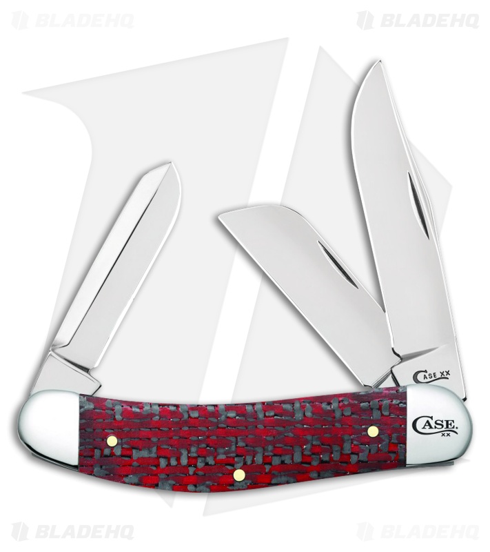 Red & Black Carbon Fiber/G-10 Weave Smooth Sowbelly (TB10339 CV)