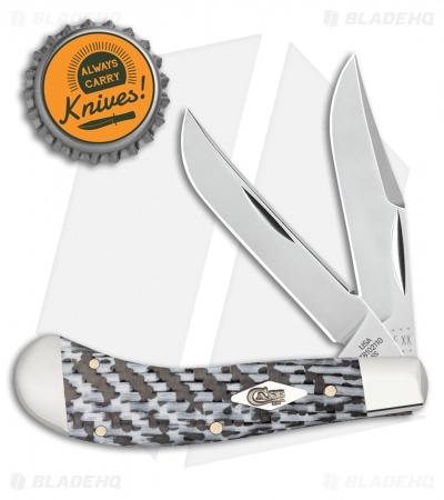 Case Saddlehorn Traditional Knife 3.375" White/Black CF/G-10 (TB102110 SS)