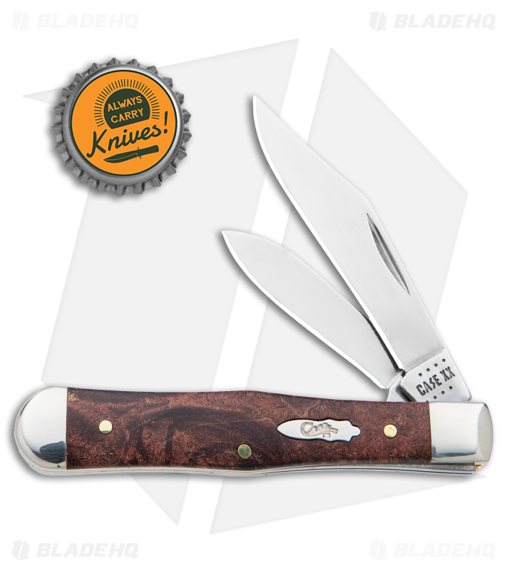 Case Small Swell Center Jack Knife Maple Burl Wood - Blade HQ