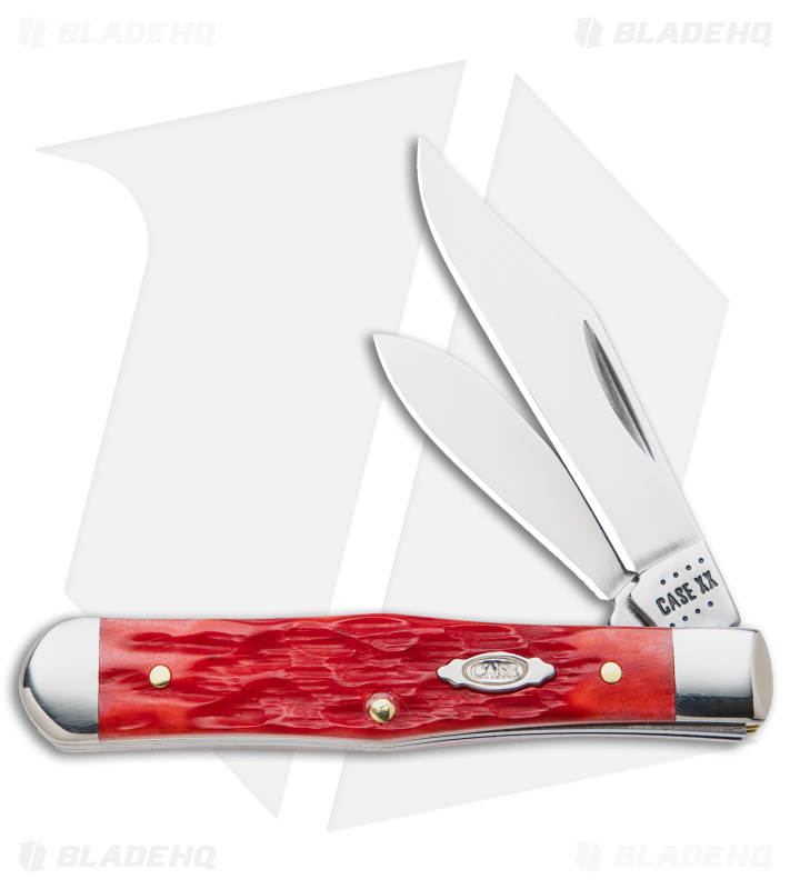 Case Small Swell Center Jack Knife Dark Red Bone/Peach Jig - Blade HQ