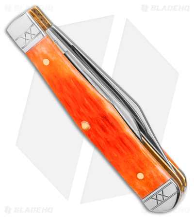 Case Small Swell Center Jack Knife 3" Cayenne Bone/Crandall Jig (6225 1/2 SS) 