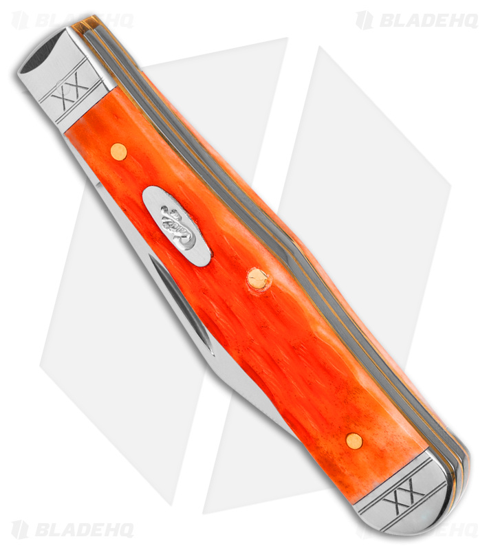 Case Small Swell Center Jack Knife 3" Cayenne Bone/Crandall Jig (6225 1/2 SS) 