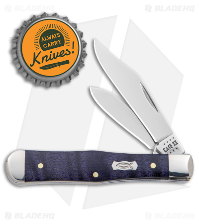 Case Small Swell Center Jack Knife Purple Curly Maple Wood