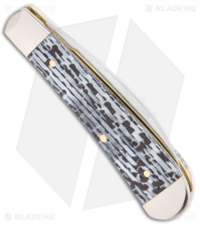 Case Sway Back Pocket Knife 3.125" Black and White Fiber Weave (TB101117 SS)