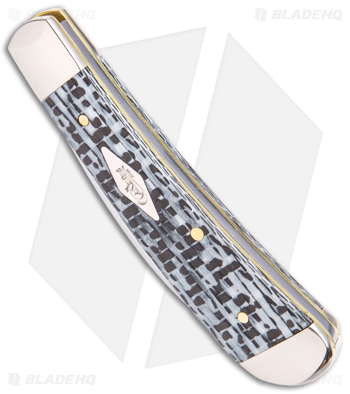 Case Sway Back Pocket Knife 3.125" Black and White Fiber Weave (TB101117 SS)