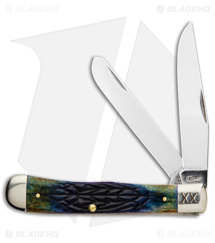 Case Trapper Knife 4.25" Burnt Purple Tribal Jig Trapper (6254 SS) 61801
