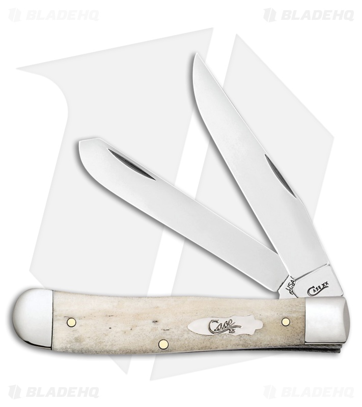 Case Trapper Knife 4.125" Natural Bone Smooth (6254 SS) 130550