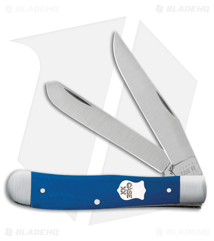Case Trapper Pocket Knife 4.125" Smooth Blue G-10 (10254 SS)