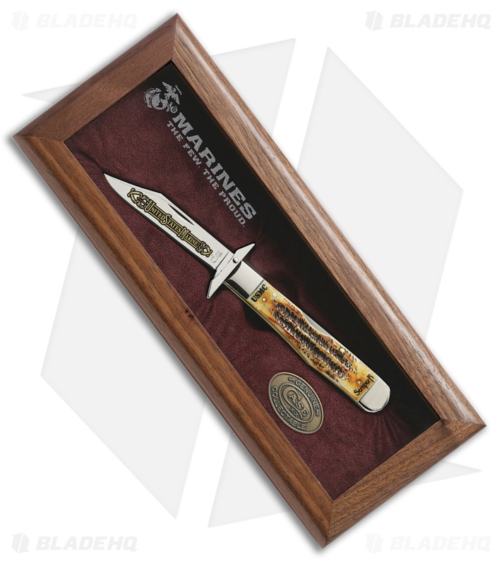 Case USMC Cheetah Pocket Knife 4 375 Stag 6 5111 1 2L SS 13181