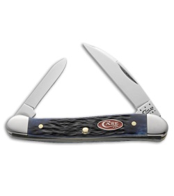 Case Mini Copperhead Knife 3.125" Navy Blue Bone (62109W SS) 07062