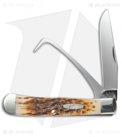 Case Knives Equestrian Knife 4.125" Amber Bone (6254HP SS) 0144