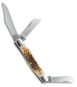 Case Large Stockman Knife 4.25&quot; Amber Peach Seed Jigged Bone (6347 SS) 00128 | 19489