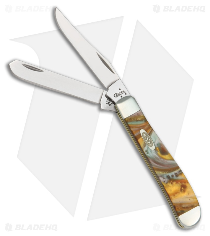 Case Mini Trapper Knife 3.5" Abalone Corelon 9207AB