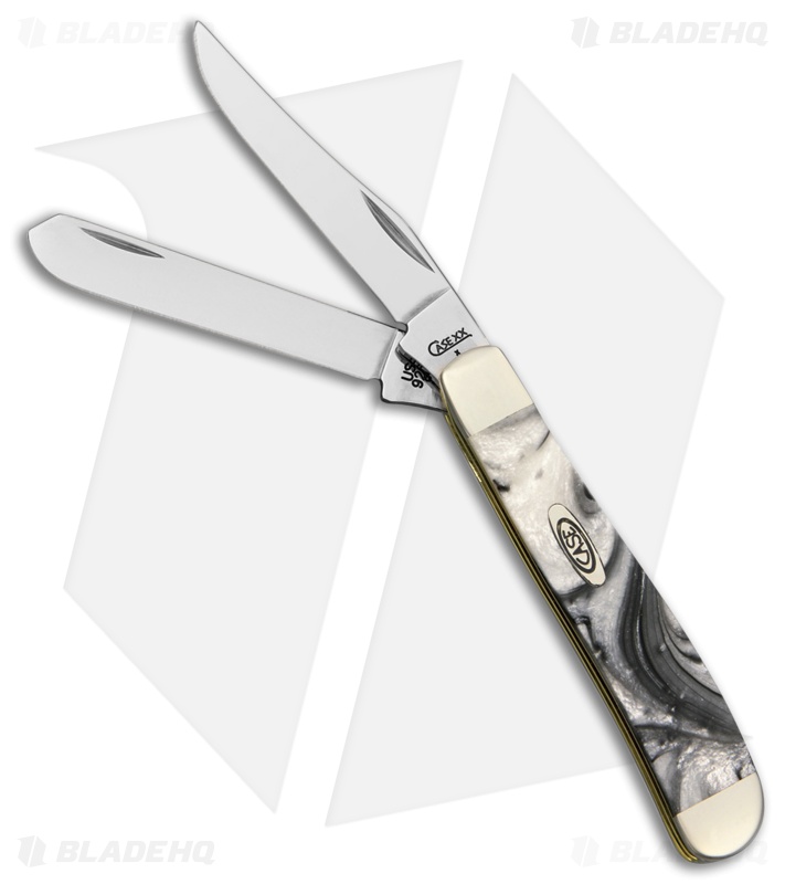 Case Mini Trapper Knife 3.5" Black/White Corelon 9207IQ