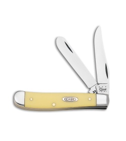 Case Knives Mini Trapper Knife 3.5" Yellow Delrin (3207 SS) 80029