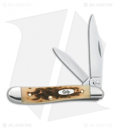 Case Peanut Knife 2.75" Amber Bone (6220 SS) 045