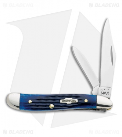 Case Peanut Knife 2.875" Deep-Sea Jigged Blue Bone (6220 SS) 02802