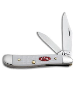 Case Peanut Knife 2.875" Jigged White Synthetic (6220 SS) 60188