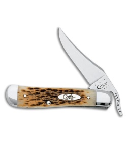 Case Russlock Knife 3.5" Amber Bone (61953L SS) 0260