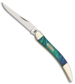 Case Small Texas Toothpick 3.00" Blue Green Swirl Corelon 910096AQ