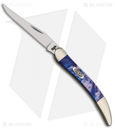 Case Small Texas Toothpick Knife 3.00" Purple and White Corelon 910096LP