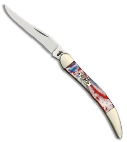 Case Small Texas Toothpick 3.00" Red White and Blue Swirl Corelon 910096STAR