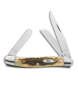 Case Medium Stockman Knife 3.5" Amber Bone (6318 CV) 039