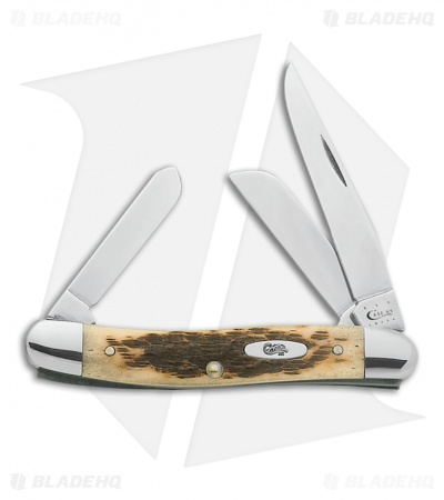 Case Medium Stockman Knife 3.5" Amber Bone (6318 CV) 039