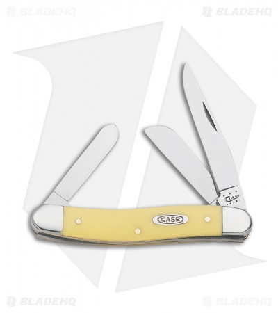Case Knives Medium Stockman Knife 3.5" Yellow Delrin (3318 CS) 00035