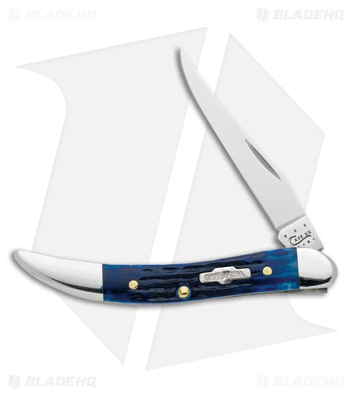 Case Small TX Toothpick Knife Blue Bone Rogers Corn Cob Jig