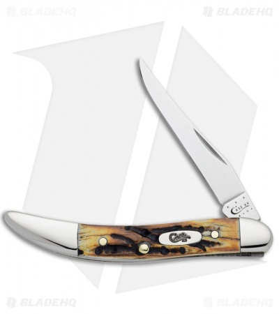 Case Small Texas Toothpick Knife 3" Stag (510096 SS) 5532