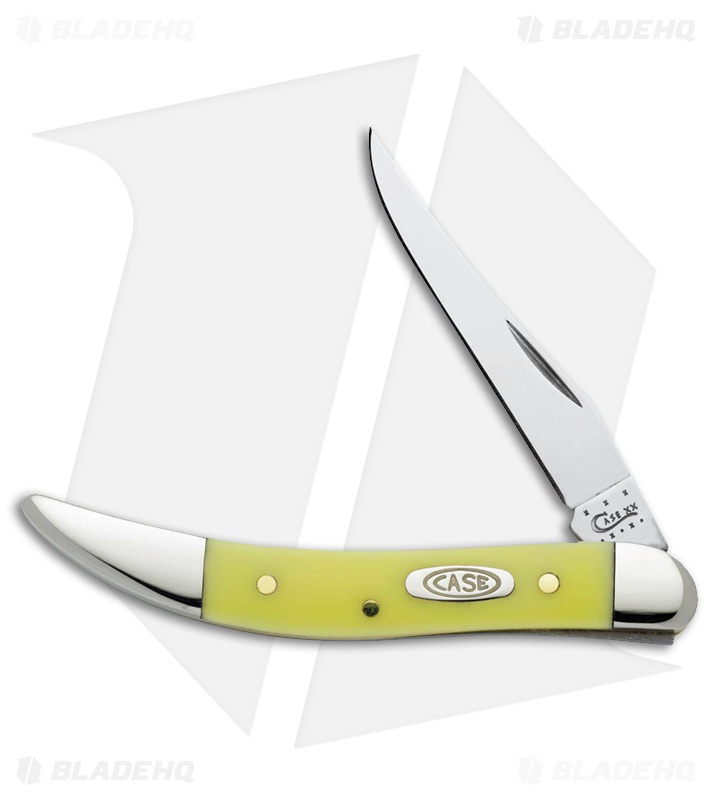 Case Yellow Small Texas Toothpick Knife 3" Yellow Delrin (310096 CV) 091