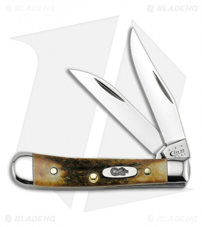 Case Tiny Trapper Knife 2.375" Genuine Stag (52154W SS) 5968