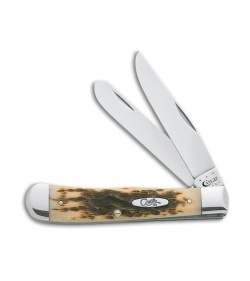 Case Trapper Knife 4.25&quot; Amber Bone (6254 CV) 0163 | 22305