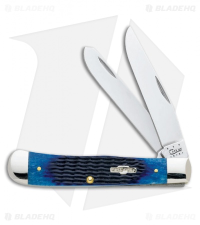 Case Trapper Knife 4.125" Blue Jigged Bone (6254 SS) 02800