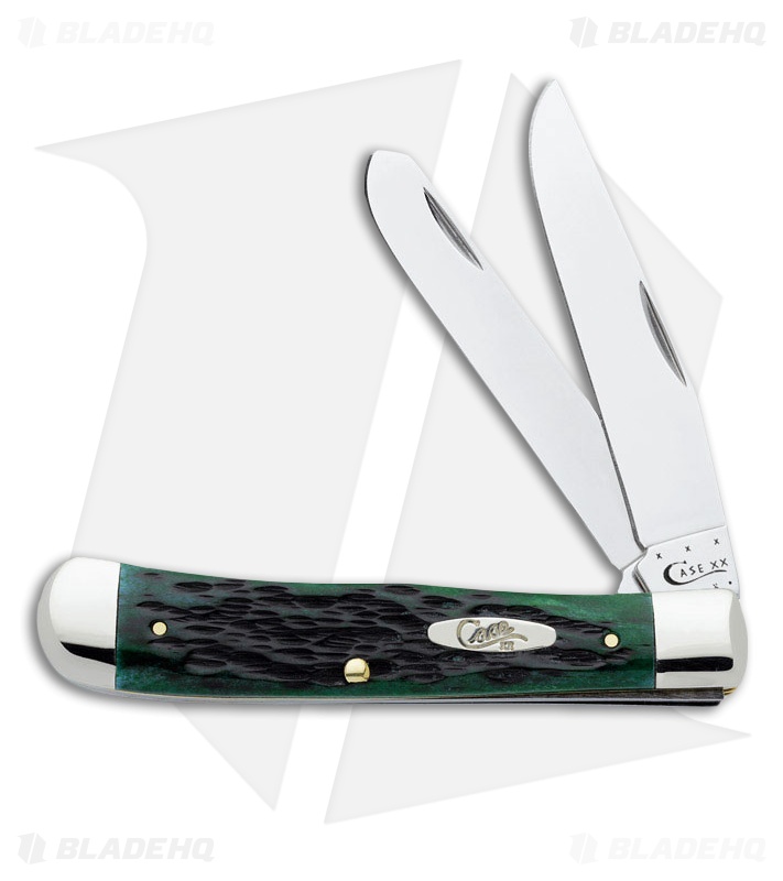 Case Trapper Knife 4.125" Bermuda Green Bone (6254 SS) 09720