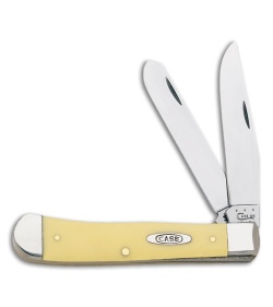 Case Trapper Knife 4.125" Yellow Delrin (3254 CV) 0161