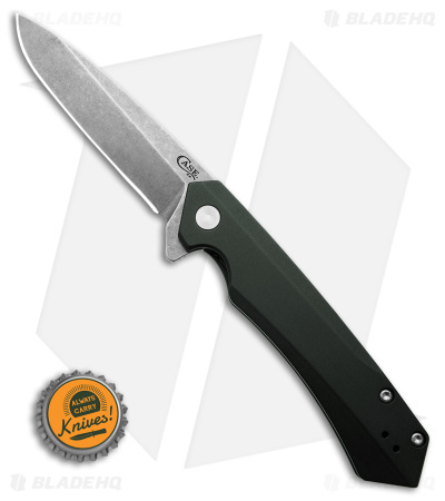 Case Cutlery Kinzua Frame Lock Spear Point Knife OD Green Aluminum (3.4" SW) 