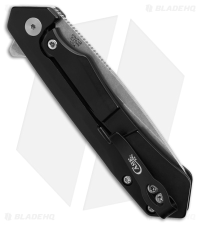 Case Cutlery Kinzua Frame Lock Knife Black Aluminum Milled (3.4" Stonewash)64684