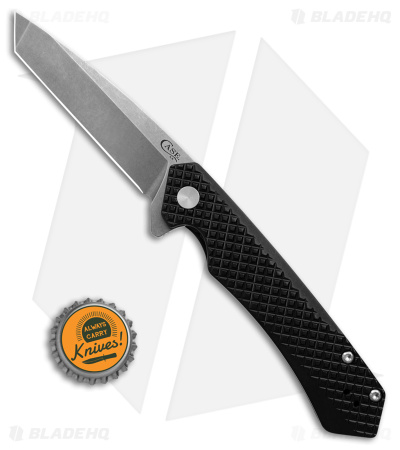 Case Cutlery Kinzua Frame Lock Knife Black Aluminum Milled (3.4" Stonewash)64684