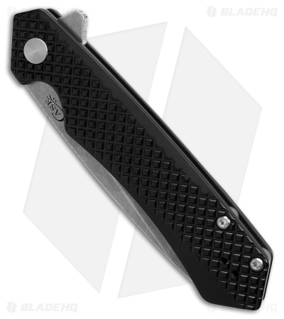Case Cutlery Kinzua Frame Lock Knife Black Aluminum Milled (3.4" Stonewash)64684