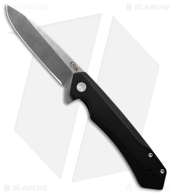 Case Cutlery Kinzua Frame Lock Spear Point Knife Black Aluminum (3.4" SW) 