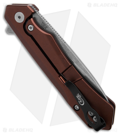 Case Cutlery Kinzua Frame Lock Spear Point Knife Brown Aluminum (3.4" SW) 